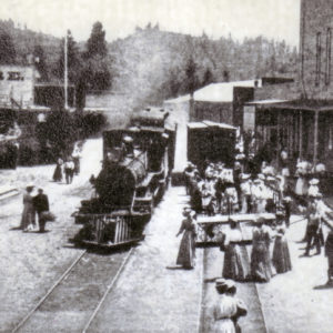 Busy Day at the Train Stop in Guerneville