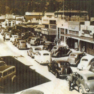 Crowded Main Street in Guerneville, Circa 1947