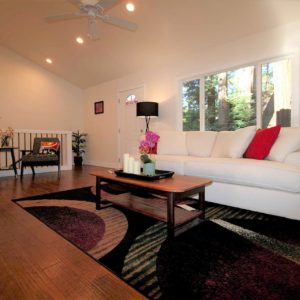 Livingroom with Abstract Modern Rug