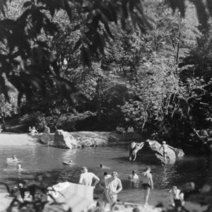 People Having Fun at Murray's Swimming Hole, Circa 1947