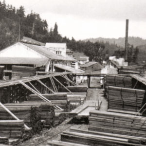 Large Saw Mill and Lumber Yard at Duncan's Mill in the Russian River Valley