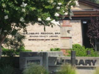 healdsburg regional public library exterior sign